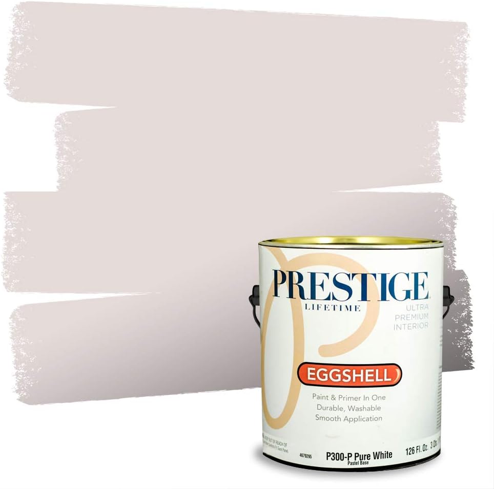 PRESTIGE Paints Exterior Paint and Primer In One, 1-Gallon, Satin, Comparable Match of Sherwin Williams* Socialite*