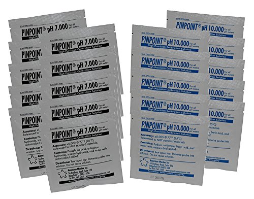Pinpoint® High-Precision pH Calibration Fluids Kit (pH Buffer Solution), 20 Piece Set - 7.000, 10.000