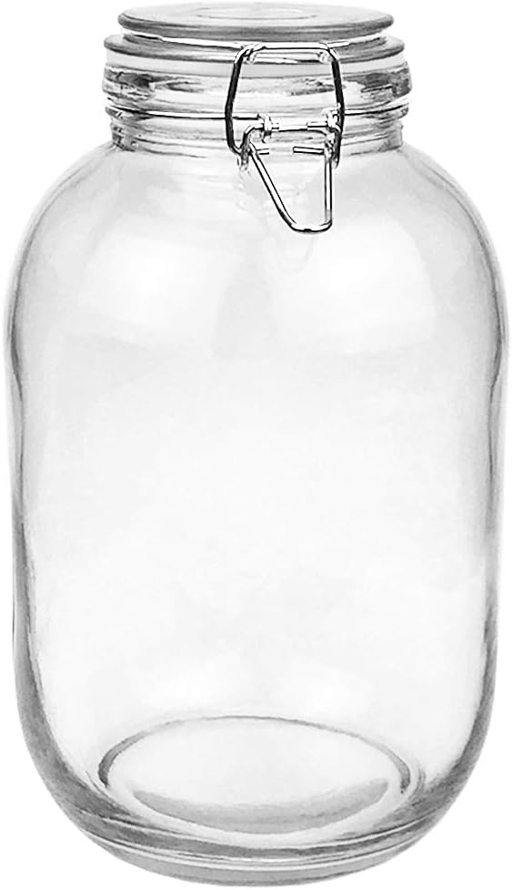1 Gallon Glass Jar with Airtight Lid, Large Mason Jar, Pickle Jars, 128 OZ