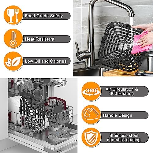 GXF Air Fryer Grill Pan for Instant Pot Vortex Plus 6 in 1 5.7QT 6 QT Gourmia GAF735 6 QT Air Fryer