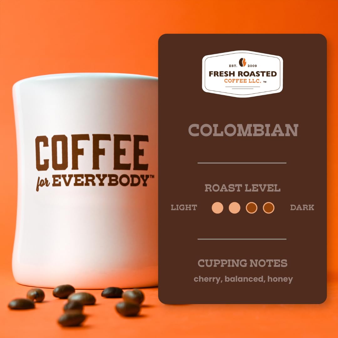 Fresh Roasted Coffee, Dark Brazil Whole Bean Coffee, Med-Dark Roast, Kosher, 5 lb (80 oz)