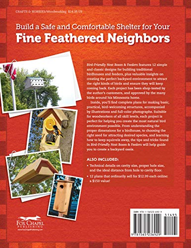 Bird-Friendly Nest Boxes & Feeders: 12 Easy-to-Build Designs that Attract Birds to Your Yard (Fox Chapel Publishing) Projects and Advice for