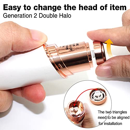 Dealswin Facial Hair Remover Replacement Heads：Compatible with Gen 1 Finishing Touch Flawless Facial Hair Removal Tool Women