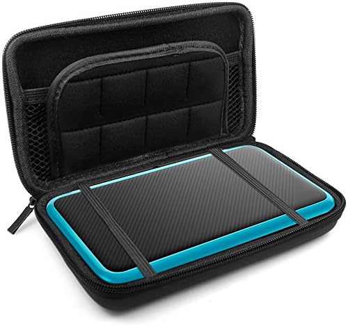 Protective Cases Compatible New 2DS XL with Screen Protectors, AFUNTA 1 Crystal Clear Case and 1 EVA Carrying Case for Console