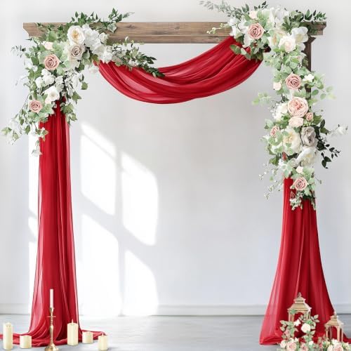 Wedding Arch Draping Fabric Sheer Chiffon Curtain Drape Wedding Party Decor