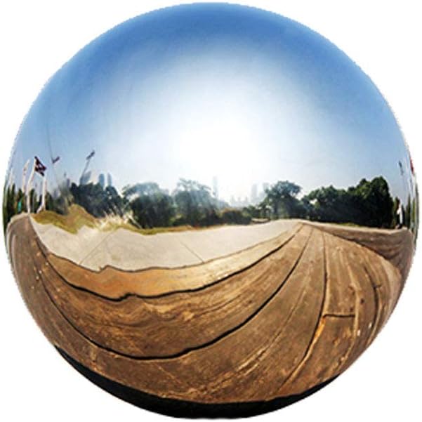 Stainless Steel Gazing Ball, 6 Pcs 50-150 mm Mirror Polished Hollow Ball Reflective Garden Sphere, Floating Pond Balls Seamless Gazing Globe for Home Garden Ornament Decorations (6 Pcs Mix)