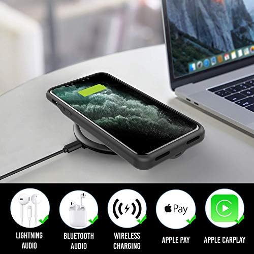 Alpatronix Battery Case for iPhone 12 Mini and iPhone13 Mini (5.4 inch), Slim Portable Protective Extended Charger Cover with Wireless Charging