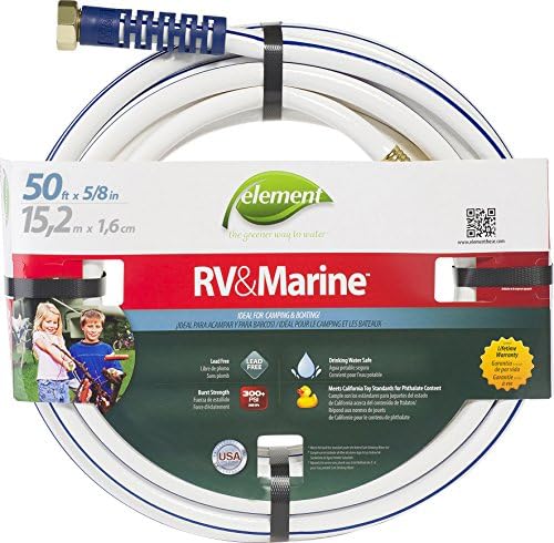 Swan Products ELMRV58050 Element RV & Marine Camping and Boating Water Hose 50' x 5/8", White