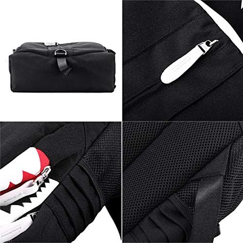 MCWTH Shark Backpacks for Teen Boys, Cool Kids Backpack for School Bookbags (Glow)