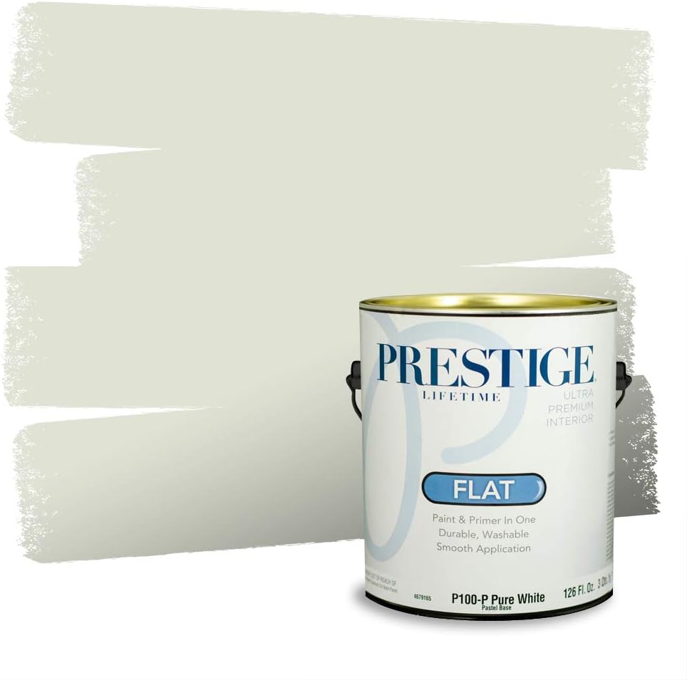 PRESTIGE Paints Exterior Paint and Primer In One, 1-Gallon, Semi-Gloss, Comparable Match of Behr* Intercoastal Gray*