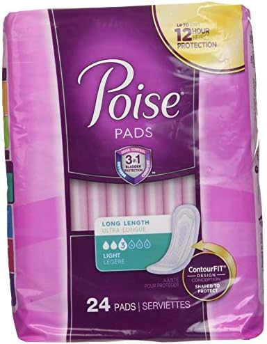 Poise Incontinence Ultra Thins Light Absorbency, 24 Count