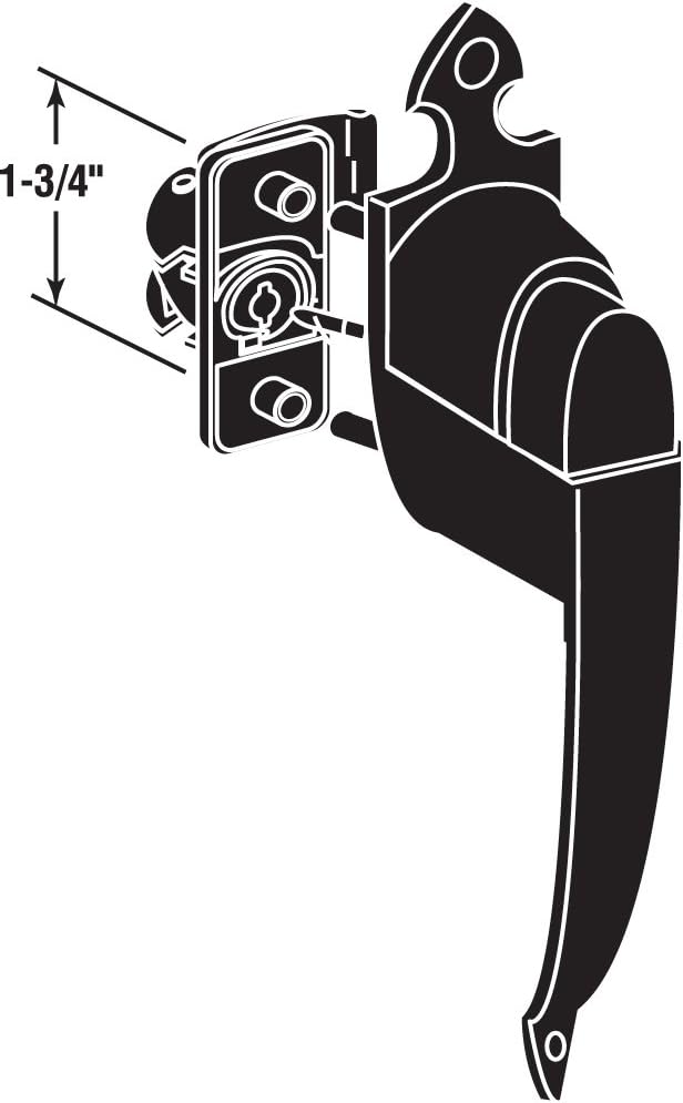 Prime-Line K 5079 Colonial Push Button Screen or Storm Door Latch, Black (Single Pack)