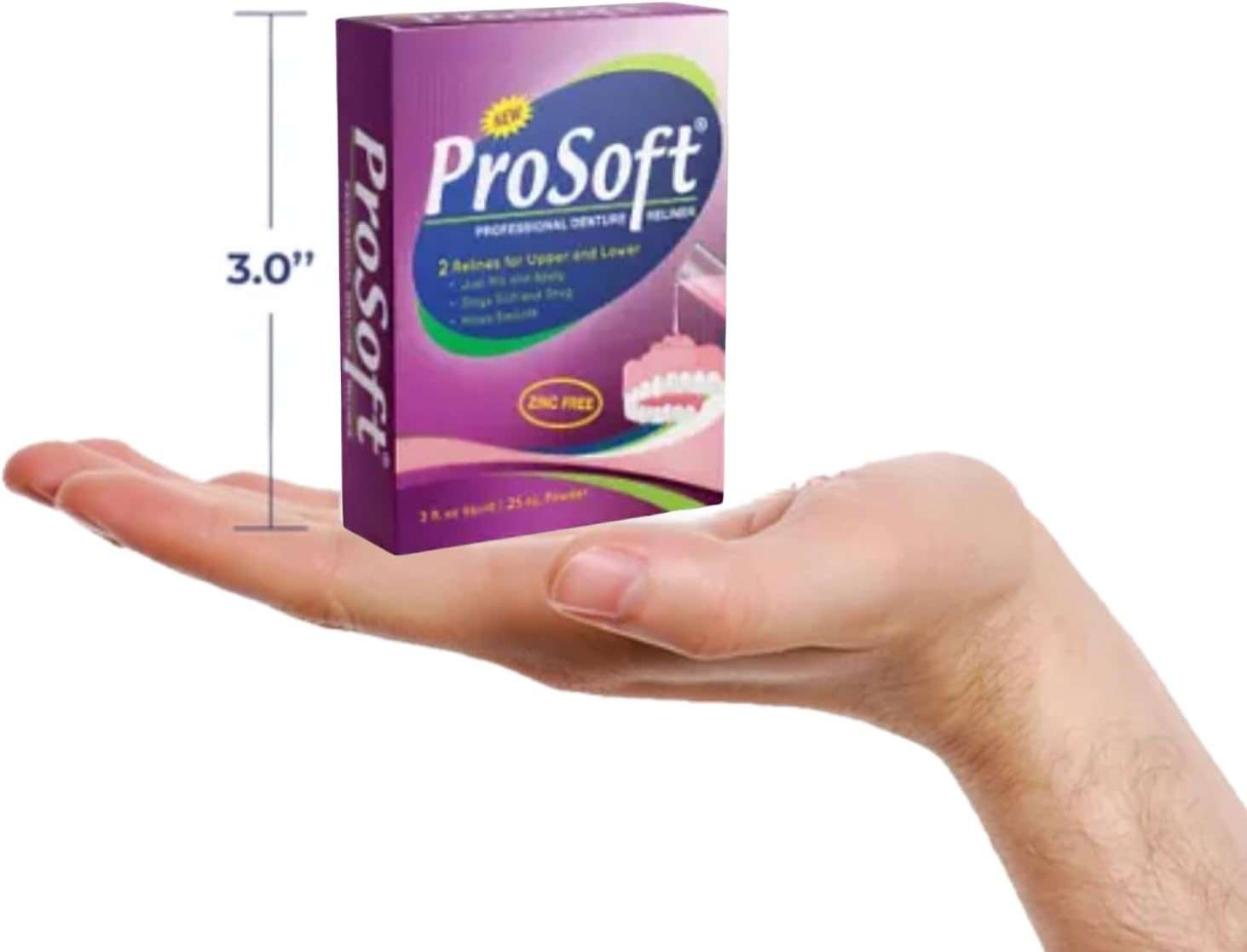 ProSoft Denture Reliner Kit, 3 Boxes (relines 6 Individual Denture Plates) | Zinc Free and Made in USA