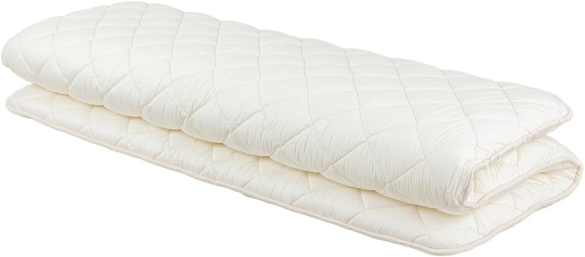 FULI Japanese Futon, Twin XL Size, White - Foldable Shikibuton Floor Bed | Medium Firm Quilted Cotton Sleeping Pad, Portable Roll-Up Japanese Floor Bed for Guests & Small Spaces, 100% cotton surface