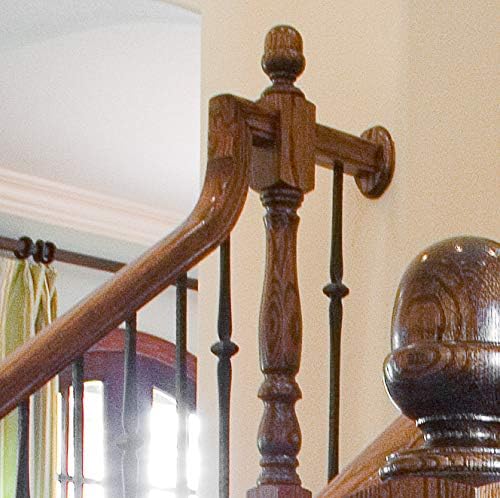 Red Oak 6010-8E 2-1/4 inch Width x 2-3/8 inch Tall Traditional Style Straight Wood Handrail for Stair Remodeling 8 feet Long