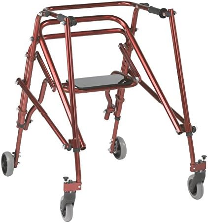 Inspired by Drive Nimbo 2G Posterior Walker with Seat, Wizard Purple, Small | Lightweight Posterior Walker with Padded Seat Lets Users Rest and Move Safely with Adjustable, Sturdy Support