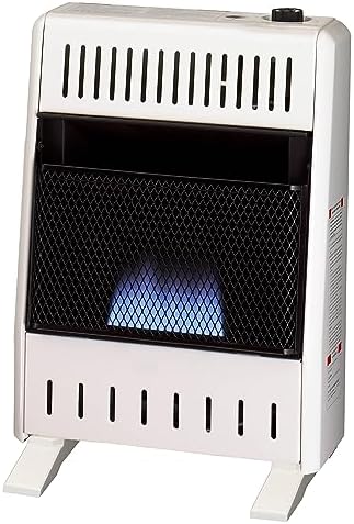 ProCom Heating Natural Gas Ventless Blue Flame Heater With Base Feet - 10,000 BTU, Manual Control - Model# MN100HBA-B
