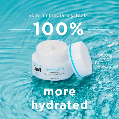 Curel Japanese Skin Care Intensive Face Moisturizer Cream, Hydrating Face Lotion for Dry to Very Dry Sensitive Skin, Anti-Aging, Fragrance-Free