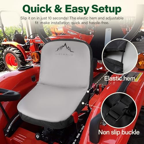 Himal Riding Lawn Mower Seat Cover, Durable 600D Polyester Oxford Durable Tractor Seat Cover,Large