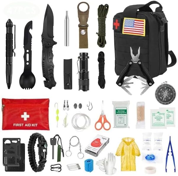 47 in 1 Survival Kits, Gifts for Men