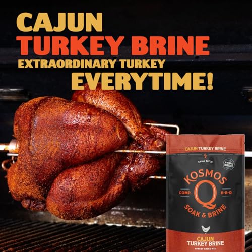 Kosmos Q Chicken Brine Soak, Brown Sugar & Worcestershire Spice Mix For Whole Bird, Breasts, Tenderloins, Grilling, Roasting, Smoking, Locks In Moisture, Savory Flavor, Easy Mix Directions, 16 Oz Bag