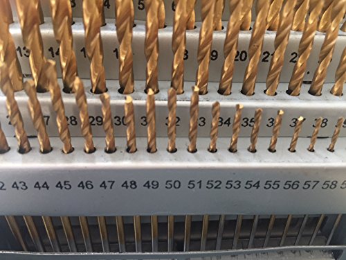 60Pc 1#-60# TiN Coated Drill Bit Set HSS Steel (0.228"-0.040") | A practical and affordable drilling bit, suitable for household use and DIY projects
