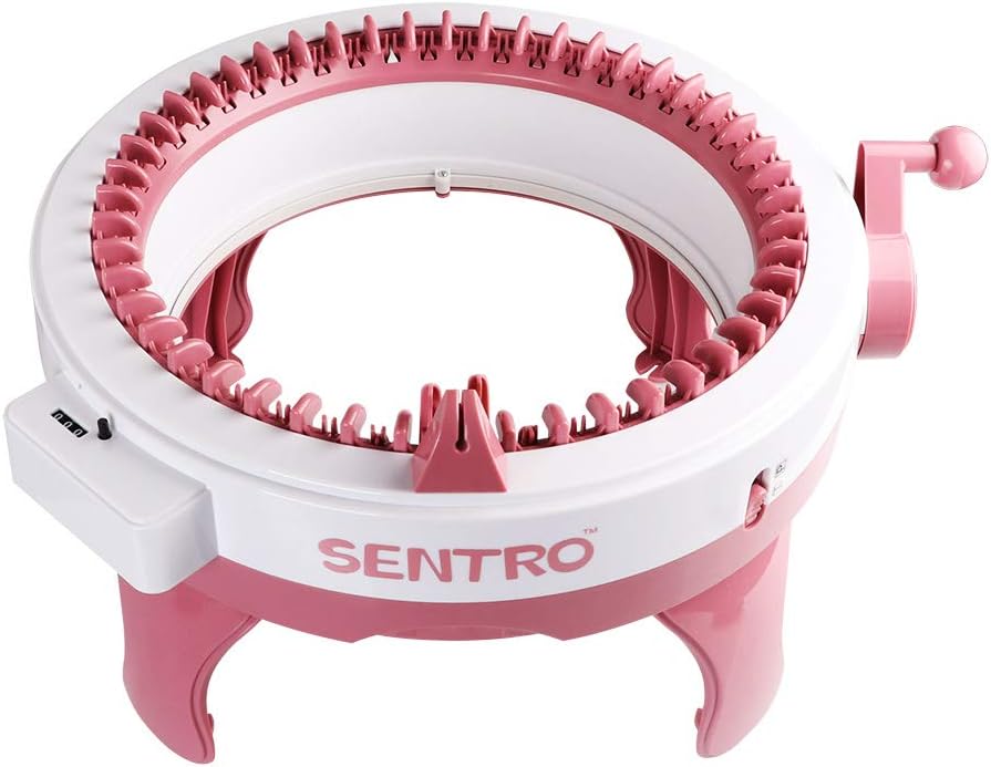 Umootek SENTRO 40 Needles Knitting Machine with Electric Adapter, Knitting Board Rotating Double Loom, Smart Weaving Loom Round Knitting Machines