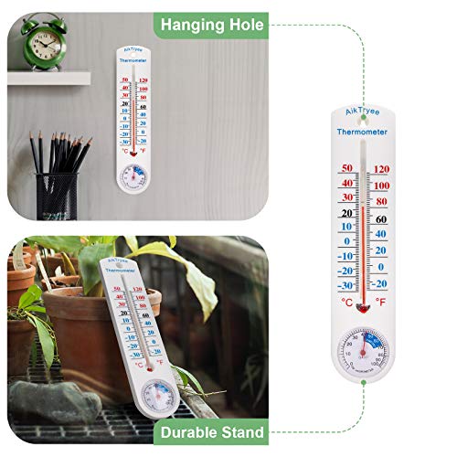 Outdoor Indoor Hygrometer Thermometer, Humidity Monitor, Temperature Humidity Gauge Meter with Celsius/Fahrenheit (℃/℉) for Patio, Field, Cellar