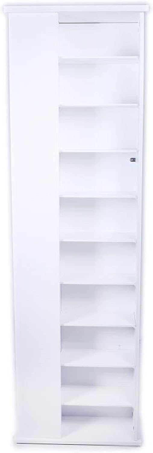 Venture Horizon 4-Sided Revolving Media Tower 1000 - Black: Laminated Wood Composites (MDF), Black-Color, 18.75" L x 18.75" W x 63" H