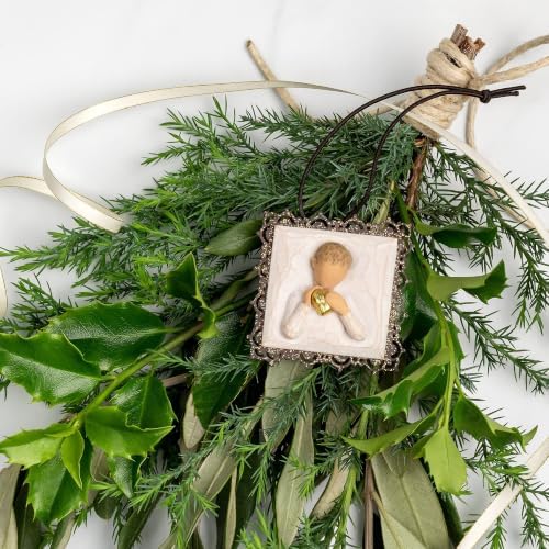Willow Tree Holy Family, Sculpted Hand-Painted Hanging Ornament | Sentimental Keepsake Gift for Loved Ones, Cast from a Susan Lordi Original Carving, Cast Resin, Ready to Hang