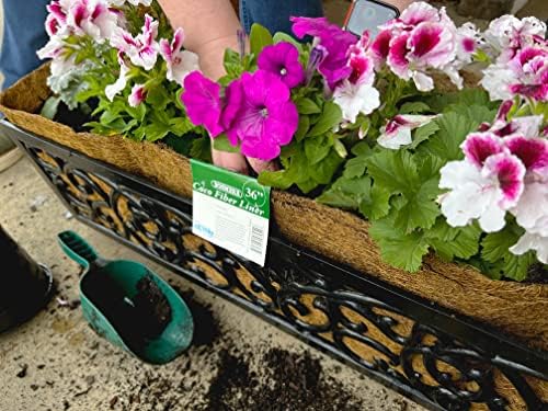 Bosmere F919 Pre-Formed Coco Liner with Soil Moist – 30-Inch Replacement Liner for Window Boxes & Hanging Baskets