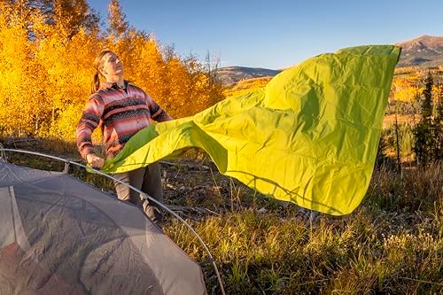 Klymit Insulated Double V Inflatable Sleeping Pad | Double Wide, Thick, Lightweight, Easy to Inflate, Foldable Air Bed for Camping & Backpacking