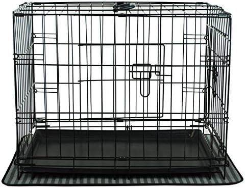 Bone Dry Striped Pet Cage Mat, XX-Large - 30 x 45, Gray