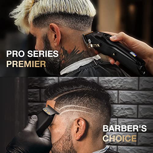 SUPRENT® PRO Professional Hair Clippers for Men- Hair Cutting Kit & Zero Gap T-Blade Trimmer Combo- Cordless Barber Clipper Set with LED Display