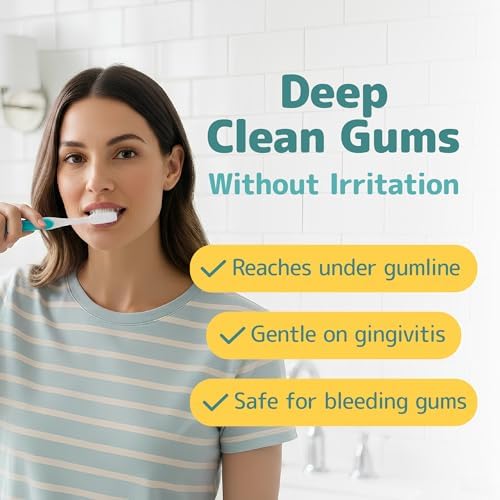 NIMBUS Extra Soft Toothbrushes (Regular Size Head), Periodontist Design Tapered Bristles for Sensitive Teeth & Receding Gums (5 Pack, Colors May Vary)