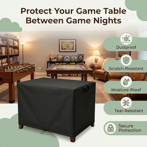 Arcade Gaming Table Cover game table cover waterproof & Dustproof Protector for 32-Inch Board Game Table, Adults & Family Game Night