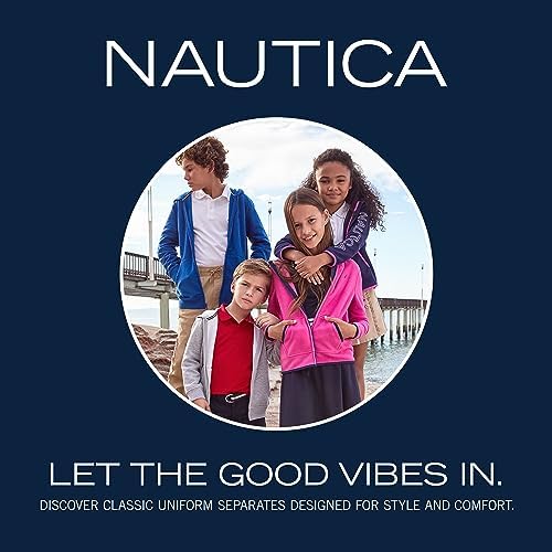 Nautica Girls' School Uniform Stretch Interlock Jegging