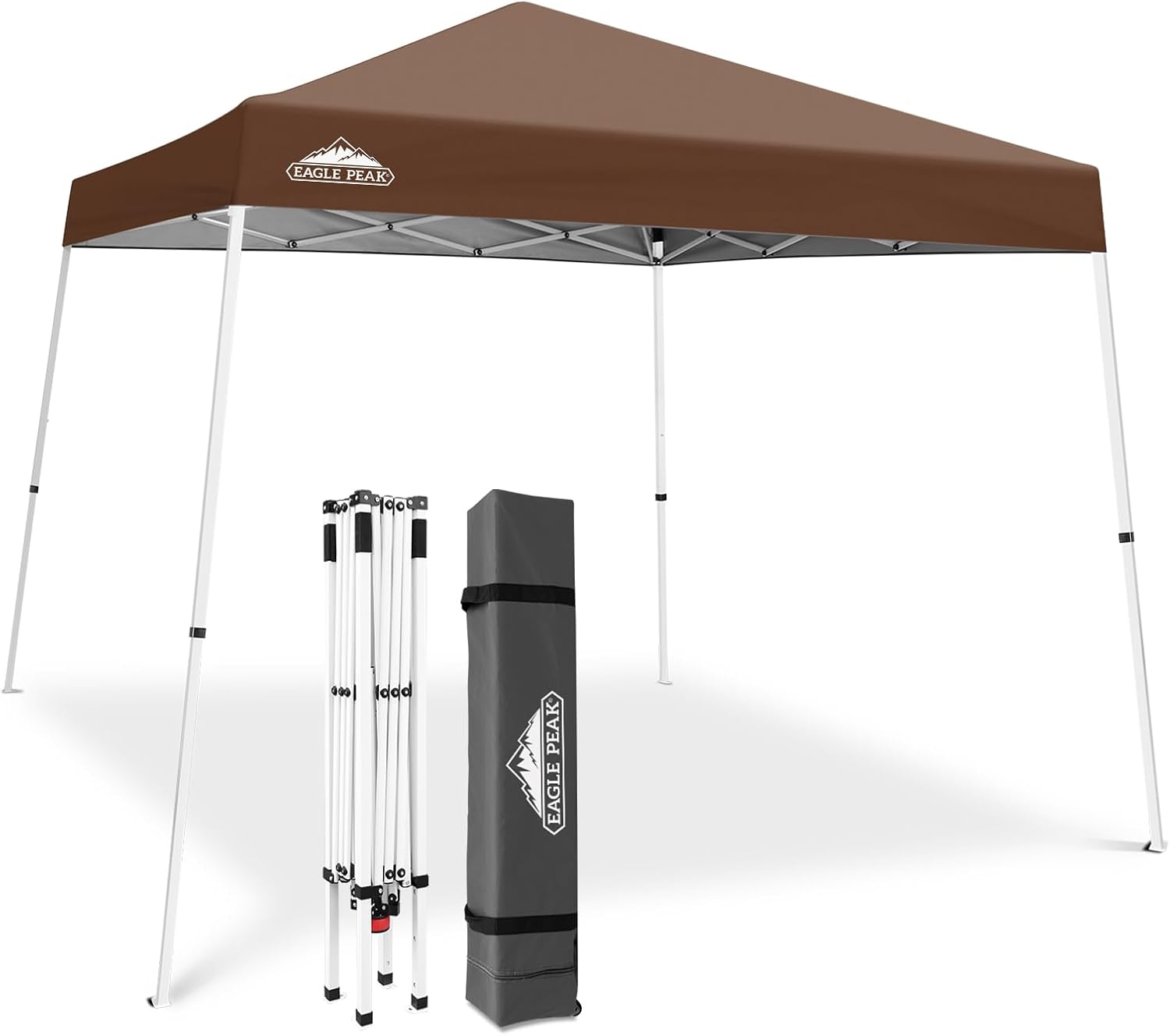 EAGLE PEAK 10x10 Slant Leg Pop Up Canopy Tent, Blue
