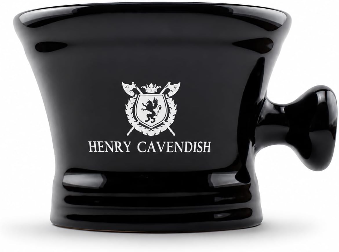 Henry Cavendish Gentleman's Ceramic Shaving Soap Bowl with Handle.