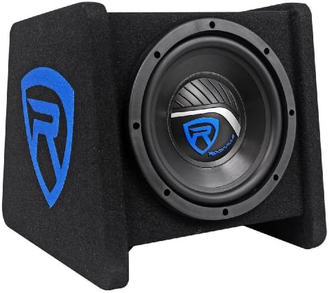 Rockville RV8.1A 400W 8" Loaded Car Subwoofer Enclosure, Mono Amplifier | 400W Peak / 125W RMS, 8 AWG Amp Kit, Bass Knob, Vented, CEA-2006