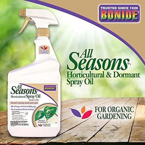 Bonide All Seasons Horticultural & Dormant Spray Oil, 32 oz | Ready-to-Use Spray, Disease Prevention, Insect Killer, For Organic Gardening