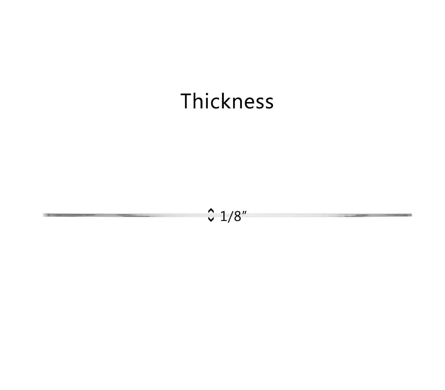 Marketing Holders 1/4" Round Plexiglass Sheet 24 Inch Diameter Clear Acrylic Circle for Cake Disk, Table Top, Backdrop, DIY Project