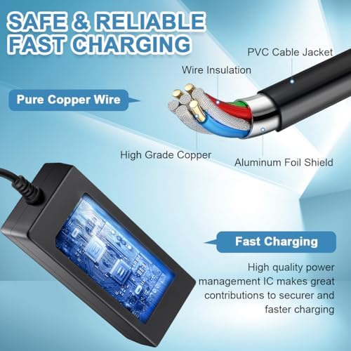 24V 2A 3-Pin XLR Electric Scooter Battery Charger for Go-Go Elite Traveller Plus HD US, Pride Mobility Scooter, Ezip Mountain Trailz
