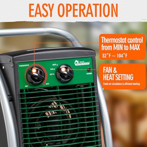 DR. INFRARED HEATER DR218-1500W Greenhouse Garage Workshop Infrared Heater, 1500-watt