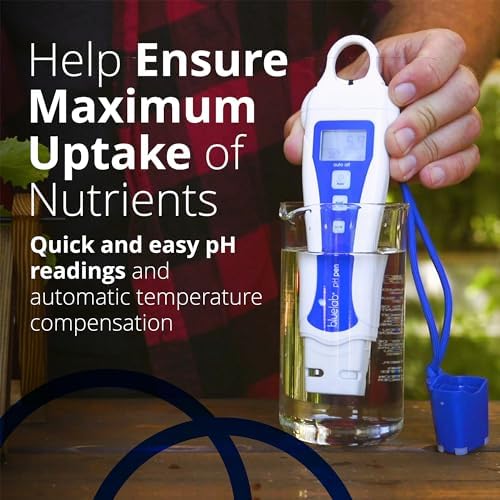 Bluelab pH Pen - ± 0.1 pH Accurate - Durable Double Junction Probe | Waterproof and Floats - Auto Temperature Compensation - Made in NZ