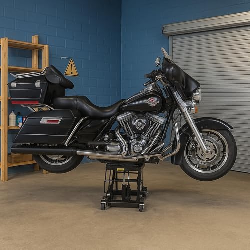 Black Widow Motorcycle or ATV Lift Jack Stand Hydraulic, Steel, 1,500 lb