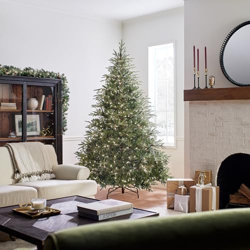 National Tree Company 7.5ft Pre-Lit Fraser Grande Artificial Christmas Tree | 1,000 Clear Lights, 3,719 Tips, Includes Stand, Green