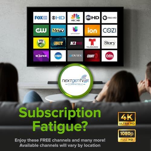 Mohu Leaf 50 Original Paper-Thin Indoor TV Antenna, UHF VHF, 60-Mile Range, Multi-Directional, 4K 8K UHD NEXTGEN TV - w/12 ft. Cable, Jolt Switch