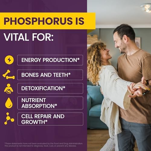 WellnessOne Ionic Phosphorus Supplements - Phosphorus Liquid from Ortho Phosphoric Acid for Teeth, Bone Health, & Energy Support - Non-GMO, Vegan