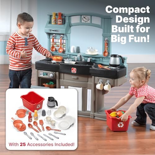 Step2 Best Chefs Kids Kitchen Playset, Indoor/Outdoor Kitchenette, Interactive Play with Lights and Sounds, Made of Durable Plastic